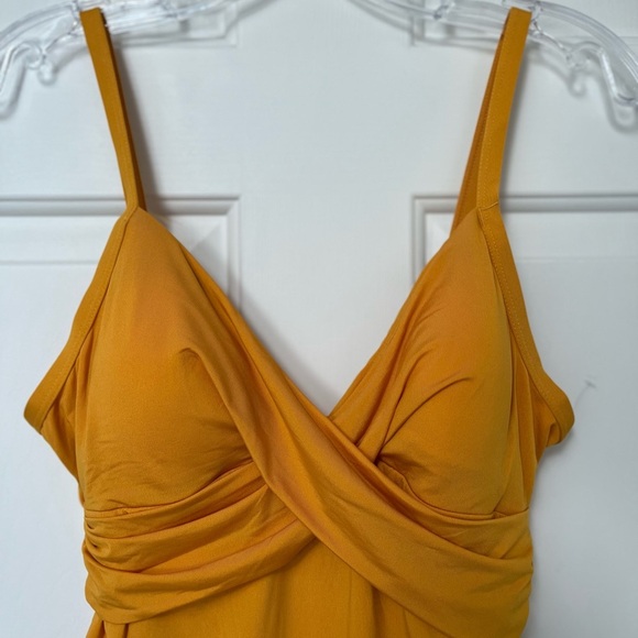 NWOT Jantzen Mustard Yellow Elegantly Draped One-Piece Swimsuit 8 - Picture 6 of 15